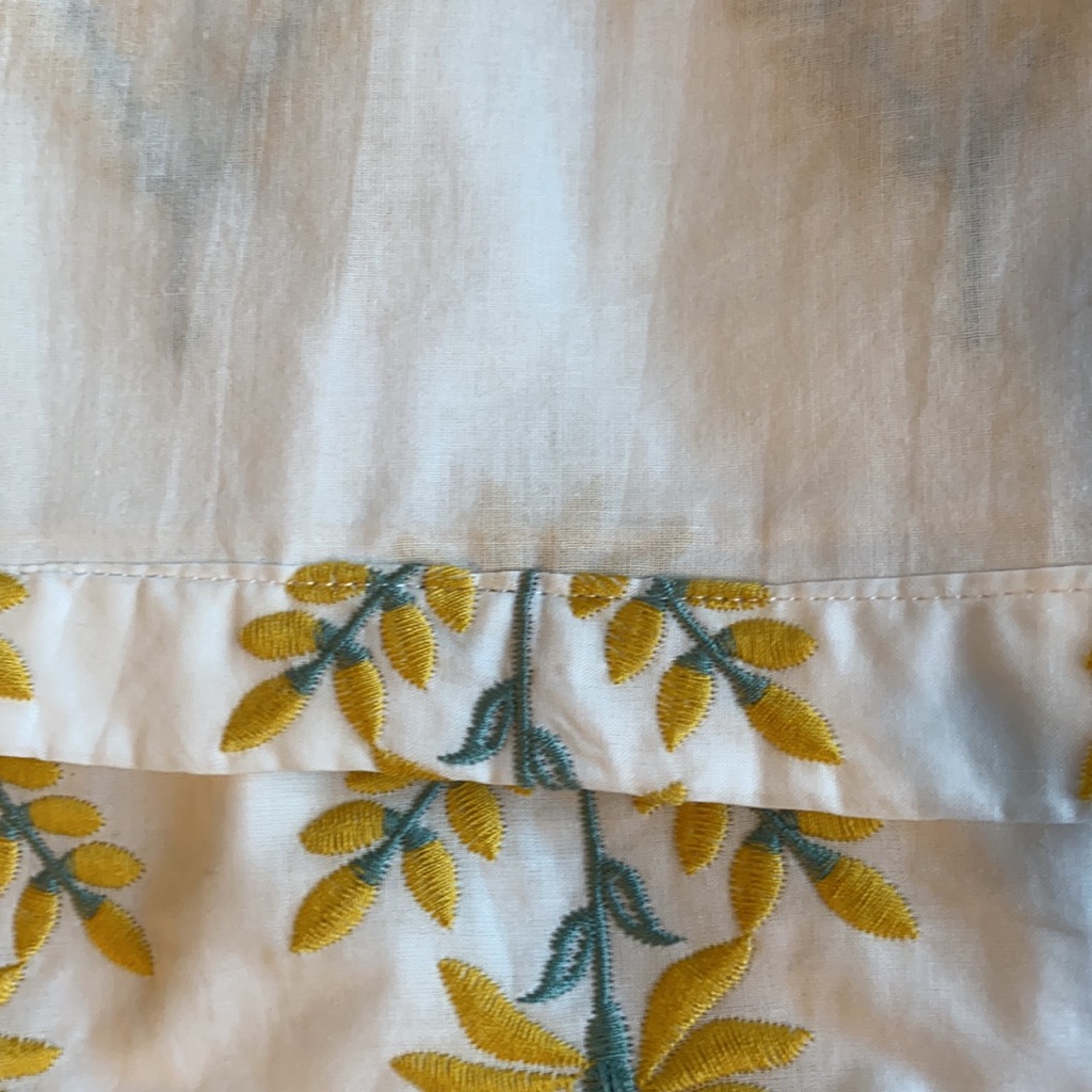 Kiel James Patrick Yellow Flower Shift Dress Cotton Floral Sleeveless L 10 12 — image 5 of 8